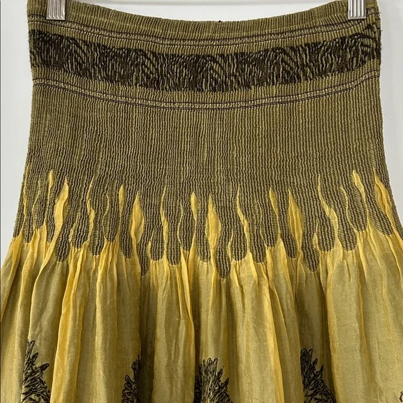 Lapis by Anthro Strapless Convertible Dress/Skirt Golden Yellow Stretchy Bodice - Picture 4 of 13